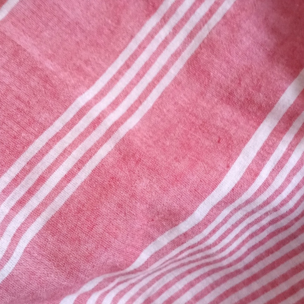 Lilies Closet Women's Lightweight Red White Stripe Long Sleeve Button Down Top M - Picture 5 of 10